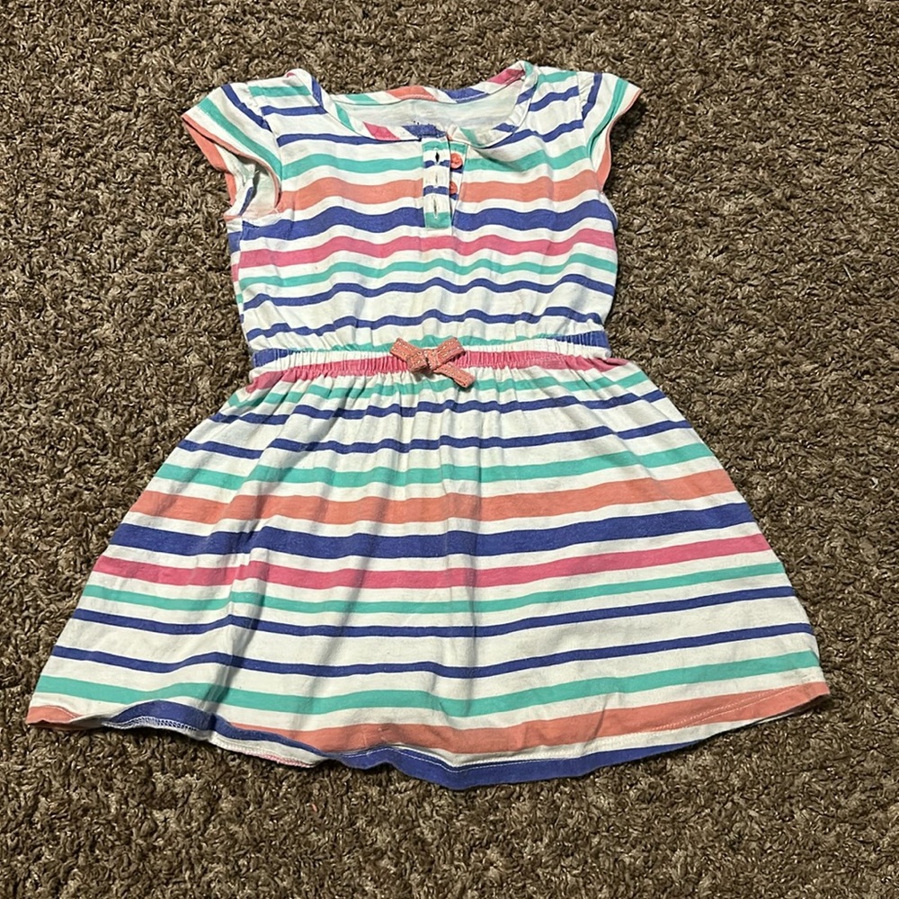Jumping beans size 2T. Striped dress.